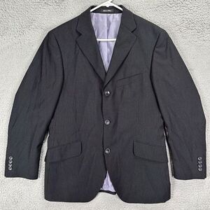 Billy London Blazer Adult 40S Black Pin Striped Tuxedo 3-Button Sport Coat‎ Mens